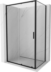 Mexen Exo-S kabina prysznicowa rozsuwana 90 x 75 cm, transparent, czarna - 8151-090-075-70-00