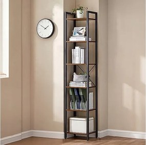 Biurowy regał na książki biblioteczka wysoki industrialny słupek vintage