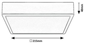 Rabalux 71247 lampa sufitowa LED Lauri, kwadrat, czarny