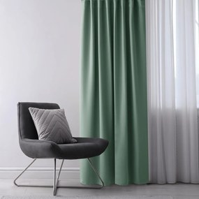 Jasnozielona zasłona zaciemniająca 140x245 cm Eyelets – Restilo