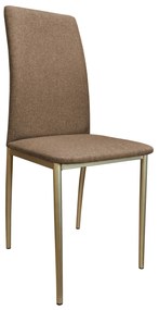 Krzesło tapicerowane ALAN stelaż złoty Sawana 25