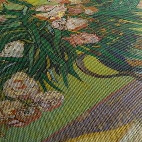 Obraz - Vincent van Gogh, Oleanders, reprodukcje (z zegarem) (90x30 cm)