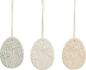 Wiszące porcelanowe jajko FLORIS - różne kolory Kolor: Kremowy