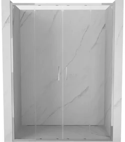 Mexen Exo drzwi prysznicowe podwójne rozsuwane 130 cm, transparent, chrom - 8152-130-000-01-00
