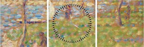 Obraz - Georges Seurat, Study for "La Grande Jatte", reprodukcje (z zegarem) (90x30 cm)