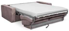 Szaroróżowa sztruksowa rozkładana sofa 195 cm Nona – Makamii