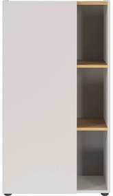 Biały regał w dekorze dębu 61x110x34 cm Adrano – Germania