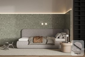 Łóżko Bao 90x200, tkanina LOOP 07, stelaż metalowy, strona prawa, otwierany bocznie