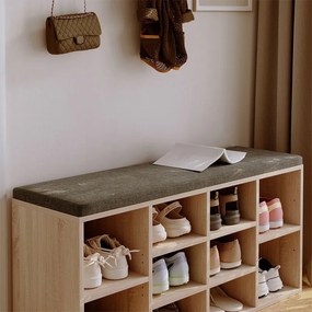 Szafka na buty z siedziskiem ławka nowoczesna dąb sonoma loft 104cm