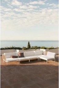 Sofa Modułowy Narożny Ogrodowy 5-częściowy Ze Stali Roubly Beige Migdałowa - Sklum