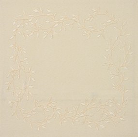 Poszewka dekoracyjna na poduszkę CHAPLET FLORAL 40x40 cm, kremowa