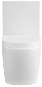 Miska WC stojąca z białej matowej ceramiki - Odpływ pionowy - NAGILAM