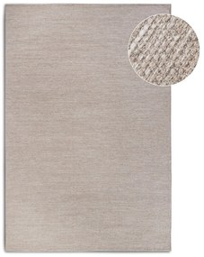 Beżowy dywan z mieszanki wełny tkany ręcznie 80x150 cm Pradesh Linen White – Elle Decoration