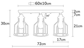 Lampa sufitowa w czarno-złotym kolorze z metalowym kloszem ø 17 cm Alacati – Opviq lights