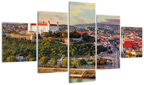 Obraz - Panorama Bratysławy, Słowacja (125x70 cm)