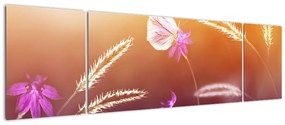 Obraz - Różowy motyl (170x50 cm)