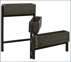 Drewniana Potrójna Donica Ogrodowa A1-B90