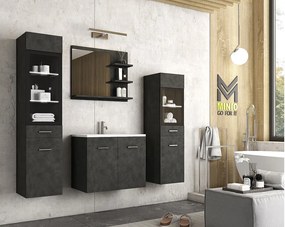 MINIO go for it, Meble łazienkowe MARIT I w kolorze matera, z oświetleniem LED