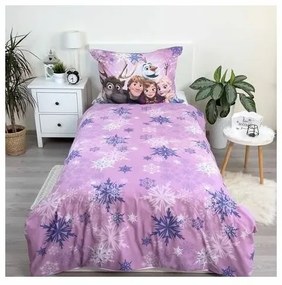 Jerry Fabrics Pościel bawełniana Frozen Purple 05, 140 x 200 cm, 70 x 90 cm