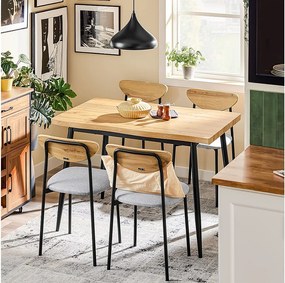 SoBuy Kompaktowy zestaw stołu jadalnianego z 4 krzesłami do małych pomieszczeń OGT52-N