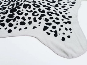 Ręcznik kąpielowy LEOPARD, czarno-biały