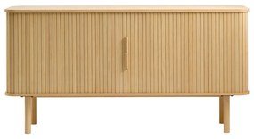 Niska komoda w dekorze dębu z drzwiami przesuwnymi 76x160 cm Cavo – Unique Furniture