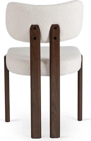 Zestaw Stół Rozkładany Ceramiczny REX 2 180-240 cm Biały Marmur/Orzech i 4 Krzesła Tapicerowane GRENADA Kremowe