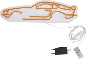 Neonowa lampa ścienna pomarańczowa z LED - Samochód