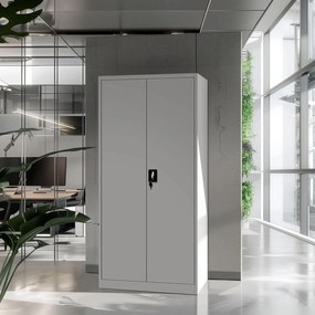 Szafa biurowa na akta wysoka Jan H 90x40x195 cm szara