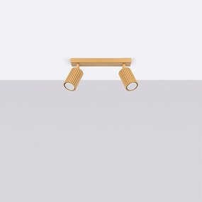 Lampa sufitowa minimalistyczny Gloow, aluminium - 2 źródło światła 4000K - L.30 x H.16.5 cm - złoty