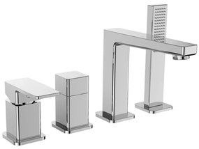Sapho - Bateria wannowa 4-otworowa TURSI, chrom błyszczący