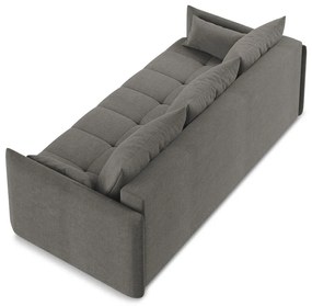 Ciemnoszara rozkładana/ze schowkiem sofa 225 cm Moku – Makamii