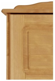 Wysoka komoda z litego drewna sosnowego z sekretarzykiem 107x39 cm Mette – Støraa