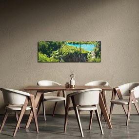 Obraz - Wodospady (z zegarem) (90x30 cm)