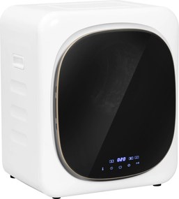 HOMCOM Suszarka z dezynfekcją UV, kompaktowa budowa, pojemność 4 kg, stal nierdzewna, Biały