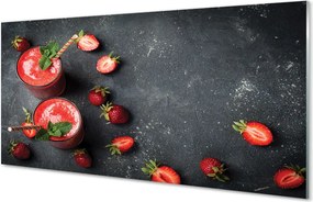 Panel szklany do Kuchni Klasyczny Shake Truskawkowy