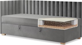 Łóżko młodzieżowe z pojemnikiem Zoco 90x200, Lewa