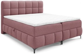 Różowe pikowane łóżko kontynentalne 5 rozmiarów T6-S47