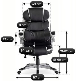 Czarny fotel obrotowy  P8-G53
