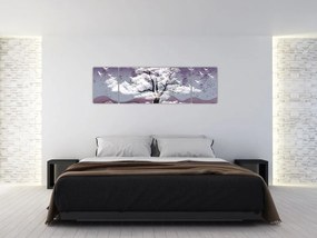 Obraz - Drzewo w chmurach (170x50 cm)