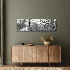 Obraz - Pola w zimie (170x50 cm)