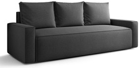 Grafitowa sofa z funkcją spania i pojemnikiem C0-W57