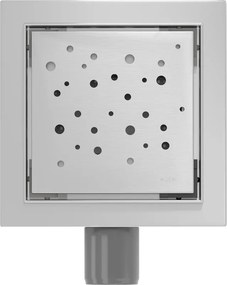 Mexen Flat-Q M12 wpust podłogowy kwadratowy 12 x 12 cm, inox - 1010412