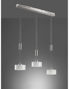 Metalowa lampa wisząca LED ze ściemniaczem w kolorze srebra Lavin – Fischer &amp; Honsel