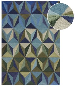 Niebieski wełniany dywan 120x170 cm Reverie – Flair Rugs