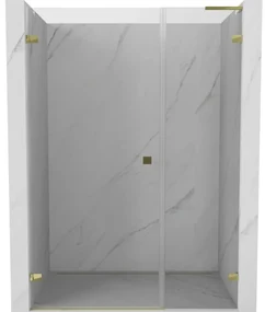 Mexen Lunar-B L drzwi prysznicowe uchylne lewe 110 cm, transparent, złote - 832SL-110-050-50-00-L