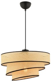 Lampa wisząca na lince COUPER 1xE27/60W/230V beżowa/czarna