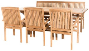 Zestaw teak ogrodowy TWIN 1 + 3 + 1