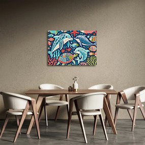 Obraz – Rysowane zwierzęta wodne (70x50 cm)