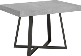 Stół rozkładany 120/204x80 cm Zeplir cementu nogi antracytowe
